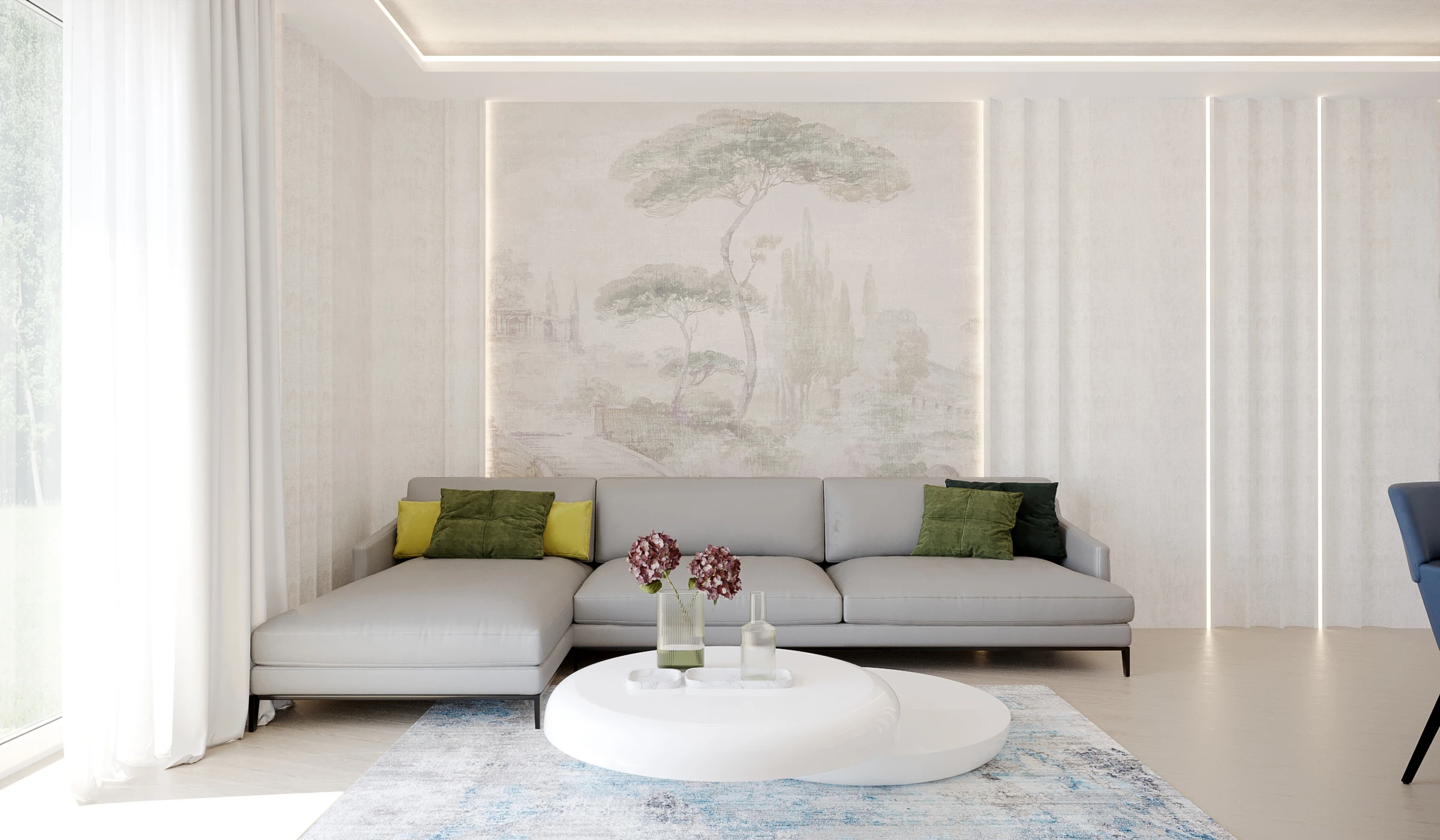 Mediterranean Blue House interior, view 1