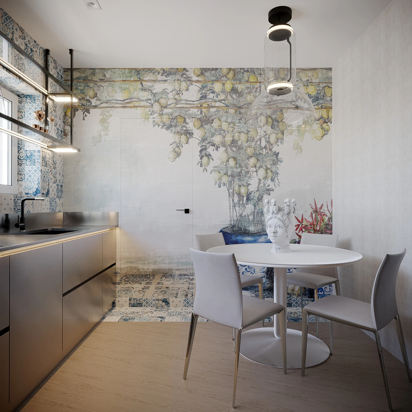 Mediterranean Blue House interior, view 7