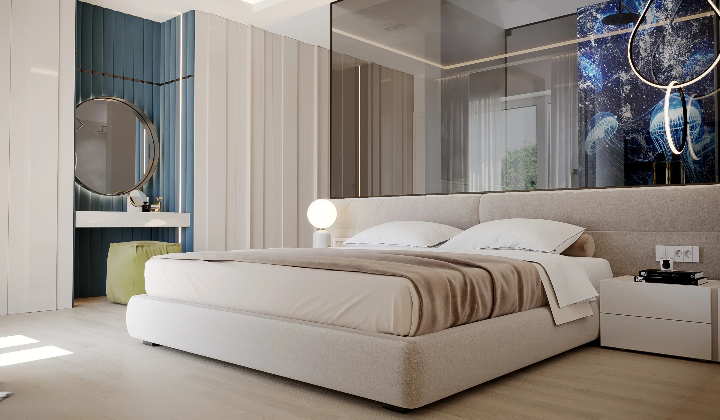 Mediterranean Blue House interior, view 13