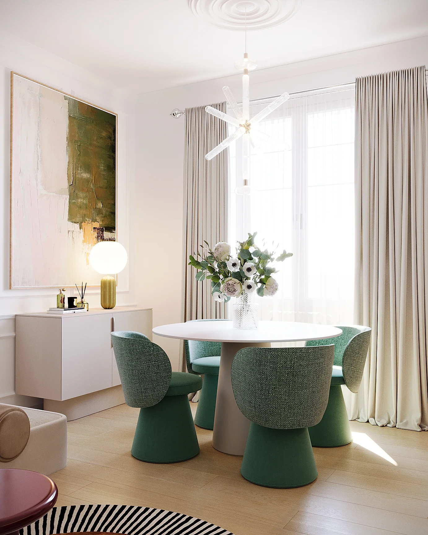 Les Fleurs Apartment interior, view 3